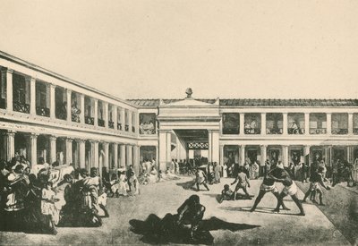 Les thermes Stabiens - Le lieu de lutte comme il était - Italian School