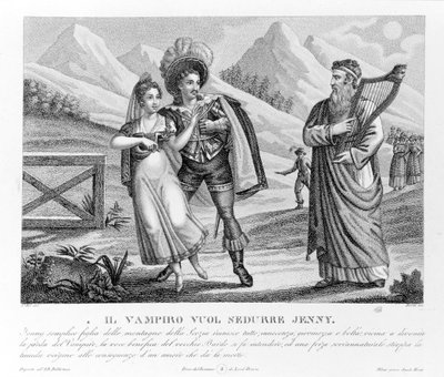 Le vampire séduit Jenny, illustration de 