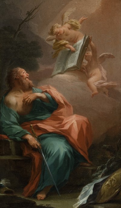 La Vision de Saint Paul - Italian School