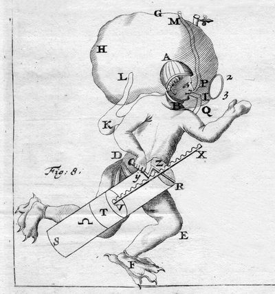 Le scaphandre - dans « De Motu Animalium » de Giovanni Alfonso Borelli - Italian School