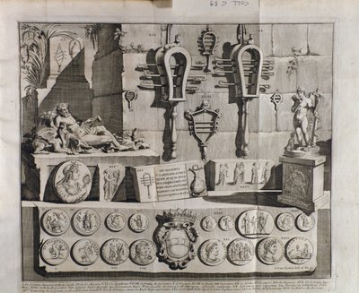 Le sistre (sistra), diverses représentations de De sistris par Benedictus Bacchinius (1651-1721) - Italian School