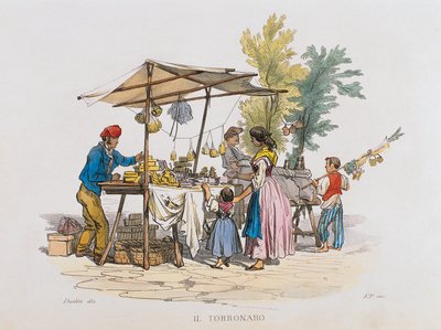 Le torronaro (vendeur de nougat) - Italian School