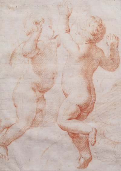 Deux putti dansants, vers 1700 - Italian School