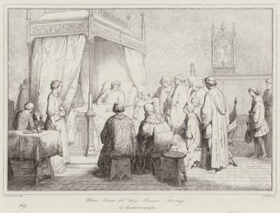 Les derniers instants du Doge Tommaso Mocenigo - Italian School