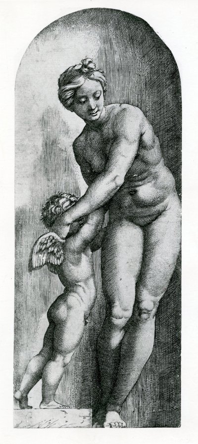 Vénus et Amour, XVIIe siècle - Italian School