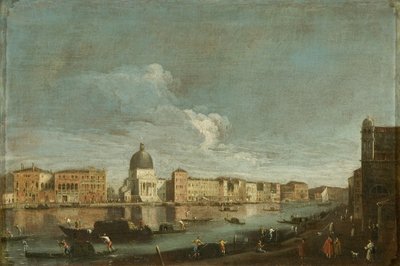 Vue de San Simeone Piccolo sur le Grand Canal, Venise, vers 1760 - Italian School