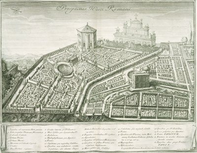 Vue du jardin romain - Italian School