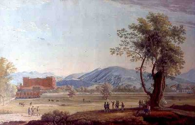 Vue de la Villa et du Parc - Italian School