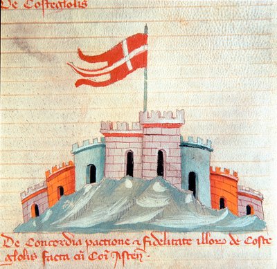 Vue du château de Castiglione en Toscane - Italian School