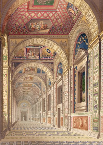 Vue de la loggia du deuxième étage au Vatican, avec décoration par Raphaël, de Delle Loggie di Rafaele nel Vaticano, publié en feuille volante dans l