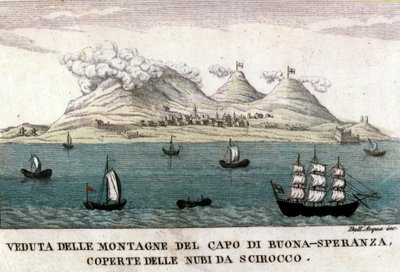 Vues des montagnes du Cap de Bonne-Espérance - Italian School