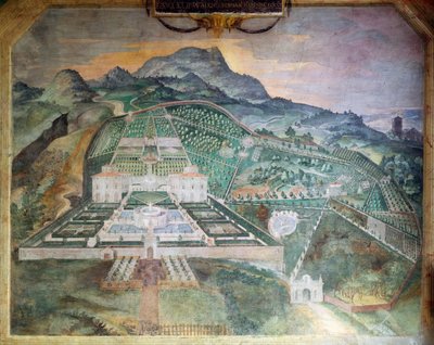 Villa Lante à Bagnaia, c.1581 (fresque) - Italian School