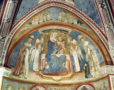 Vierge et Enfant entourés de saints sur l
