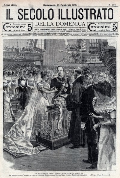 Mariage de la reine Wilhelmine des Pays-Bas (1880-1962) et du duc Henri de Mecklembourg Schwerin (1876-1934) - couverture de 