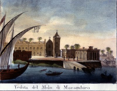 Quai au Mozambique, ancienne province portugaise - Italian School