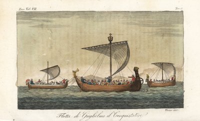 La flotte de navires de guerre de Guillaume le Conquérant - Italian School