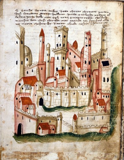 Vue de la ville de Jérusalem, du Libro d
