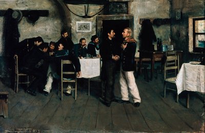 Rencontre de Giuseppe Garibaldi (1807-1882) et Giovanni Battista Cuneo (1809-1875) à Taganrog, port sur la mer Noire en 1833, par Italo Nunes Vais (1860-1932) - Italo Nunes Vais