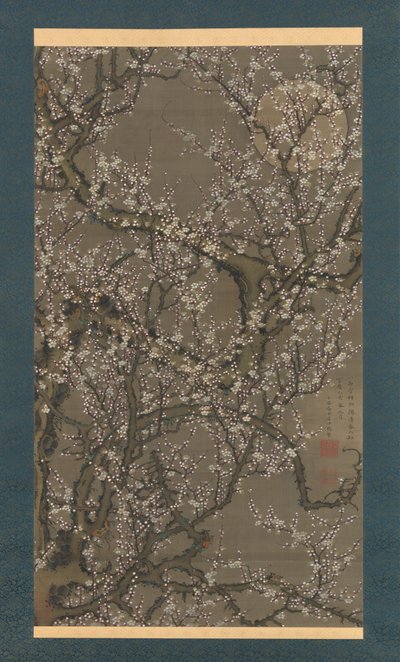 Fleurs de prunier blanc et lune - Ito Jakuchu