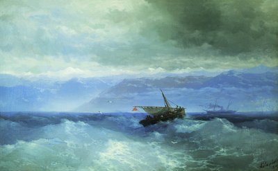 Russe : "Montagnes du Caucase depuis la mer" Montagnes du Caucase depuis la mer - Ivan Aivazovsky