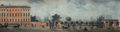 Le Palais Anichkov. Du panorama de la perspective Nevski - Ivan Alexeyevich Ivanov