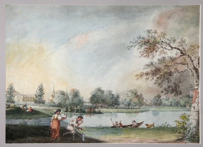 Les étangs devant le domaine urbain du comte Alexei Kirillovich Razumovsky à Moscou, début des années 1800 - Ivan Alexeyevich Ivanov