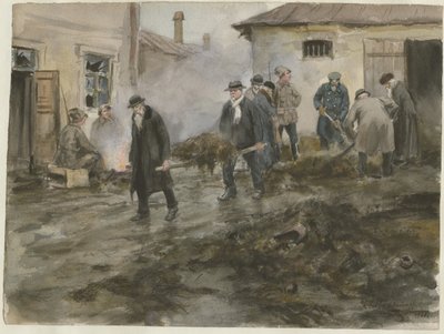 Bourgeoisie nettoyant les écuries de la série d
