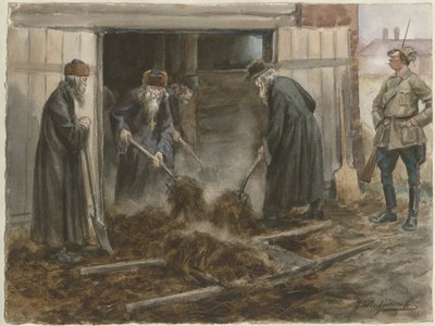 Clergé russe ramassant du foin : septembre 1918 de la série d