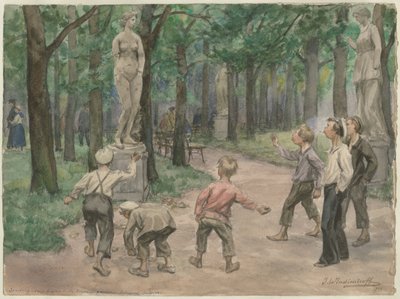 Compétition sportive dans les jardins impériaux : Petrograd, juillet 1921 de la série d