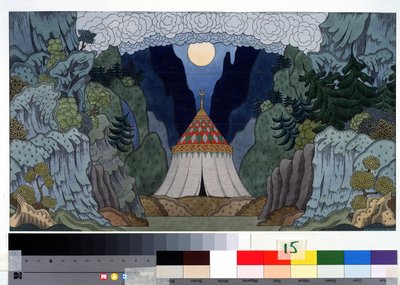 Dessin préparatoire pour le décor de l