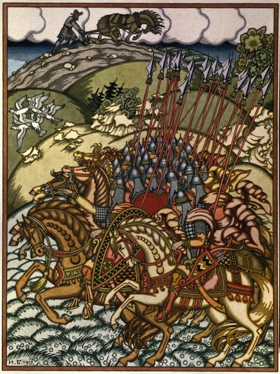 Volga Sviatoslavich et Mikula Selyaninovich - Ivan Yakovlevich Bilibin