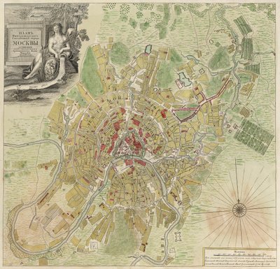 Carte de Moscou, 1739 - Ivan Fyodorovich Michurin