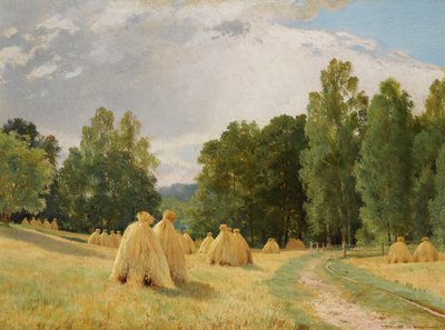 "Meules de foin à Preobrajenskoie, Russie" Peinture d