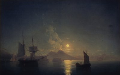 Naples de nuit - Ivan Konstantinovich Aivazovsky