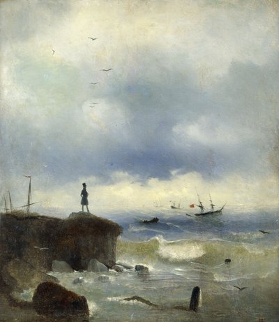 Pouchkine regardant la mer Noire, 1838 - Ivan Konstantinovich Aivazovsky