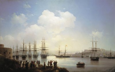 Escadron russe sur le raid de Sébastopol - Ivan Konstantinovich Aivazovsky