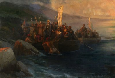 Le Débarquement de Christophe Colomb à San Salvador, 12 octobre 1492, 1892 - Ivan Konstantinovich Aivazovsky