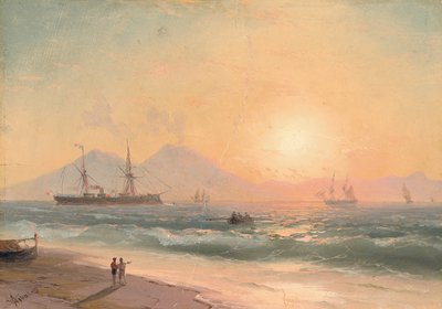 Regarder les bateaux au coucher du soleil - Ivan Konstantinovich Aivazovsky