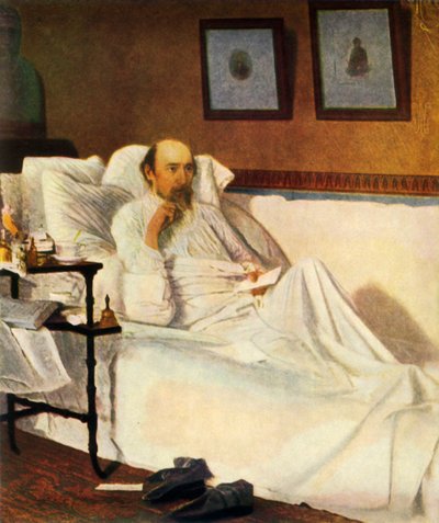 Portrait de Nekrasov, 1877, 1965 - Ivan Kramskoy