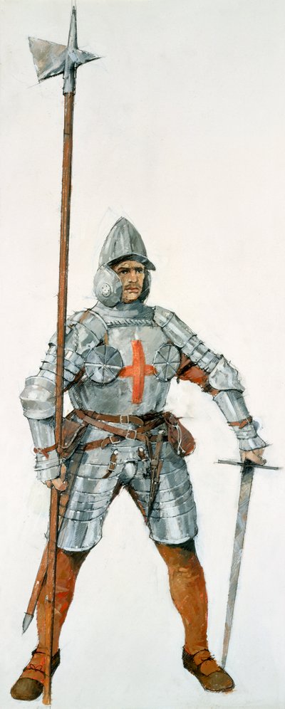 Soldat anglais, Bataille de Flodden Field, 1513, vers 1990-2010 - Ivan Lapper