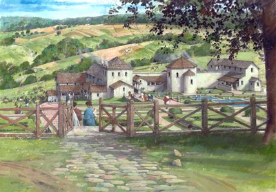 Grande Villa Romaine de Witcombe, vers 250 après J.-C., c. 1990-2010 - Ivan Lapper