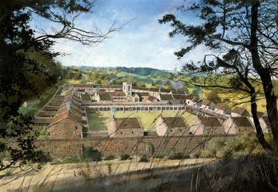 Prieuré du Mont Grace (aquarelle sur papier) - Ivan Lapper