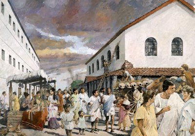 Scène de rue romaine, 2e siècle, vers 1990-2010 - Ivan Lapper