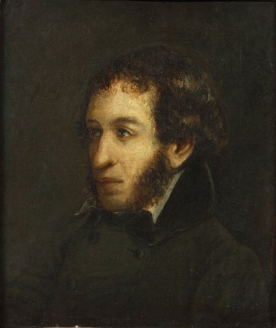 Dernier portrait de vie du poète Alexandre Sergueïevitch Pouchkine 1799-1837, 1837. - Ivan Loginovich Linev