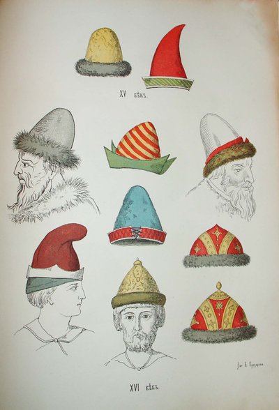 Coiffures russes des XVe et XVIe siècles - Ivan Mikhaylovich Snegirev