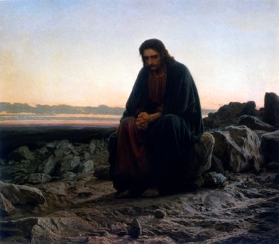 Christ dans le désert ou Christ dans le désert - Ivan Nikolaevich Kramskoy