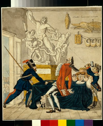 Napoléon Bonaparte vend des biens volés, parmi eux le groupe du Laocoon - Ivan Nikolayevich Terebenev