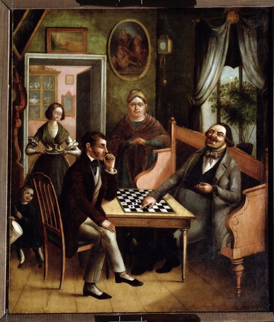 Les joueurs de dames - Ivan Stepanovich Doshchennikov