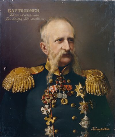 Portrait de Ivan Alexeyevich Bartolomey 1813-1870, années 1860 - Ivan Stepanovich Ksenofontov