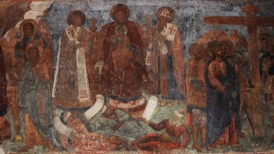 Fresque dans la cathédrale de Notre-Dame du Signe, Novgorod, début du 18e siècle - Ivan Yakovlevich Bakhmatov